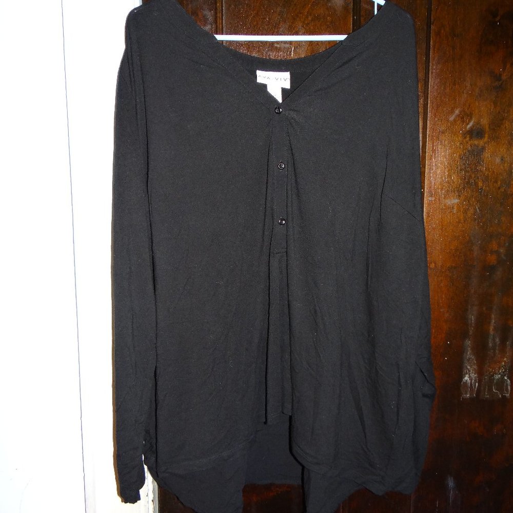 Ava & Viv Black Blouse